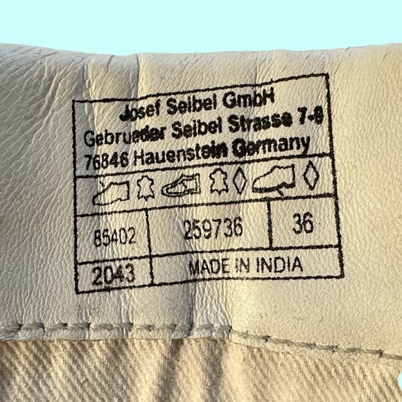 Josef Seibel Kim Comfort Shoes Size 6 Cork Insoles Lace-ups White Leather EUC - Picture 4 of 12